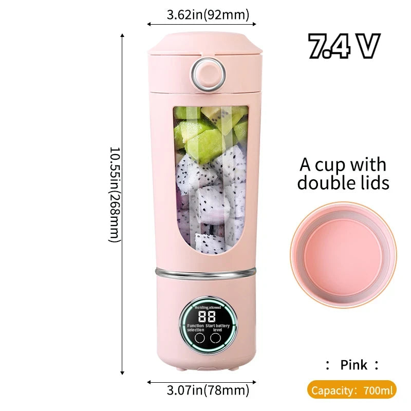 Portable Smoothie Blender Bottle