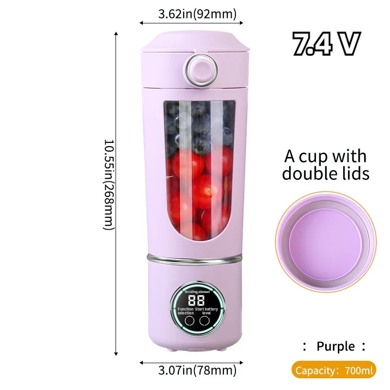 Portable Smoothie Blender Bottle