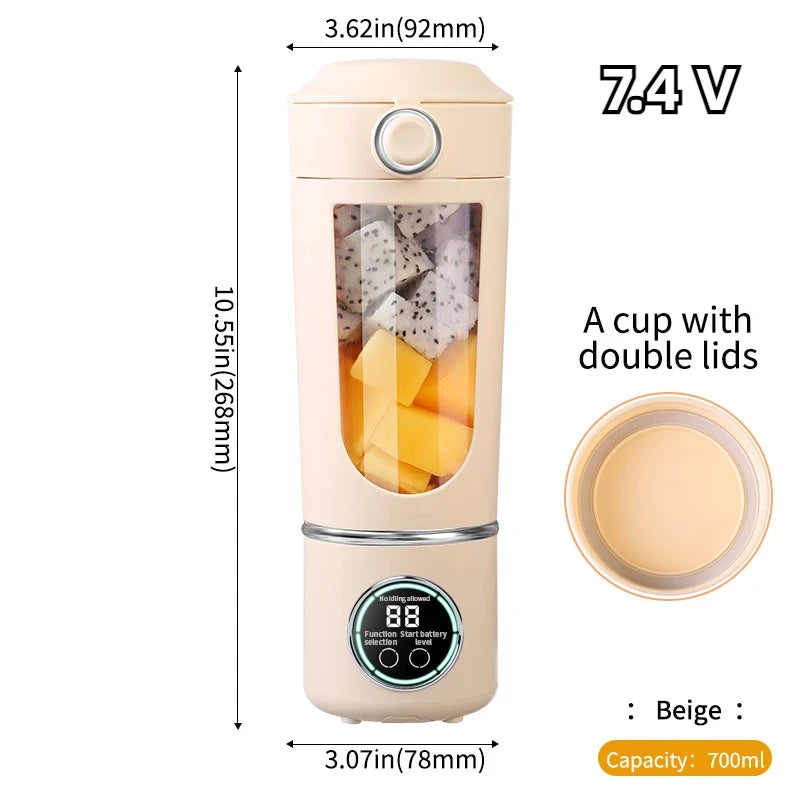 Portable Smoothie Blender Bottle